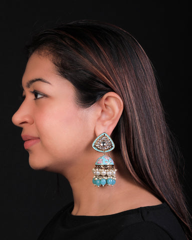 Blue Falak Jhumkis