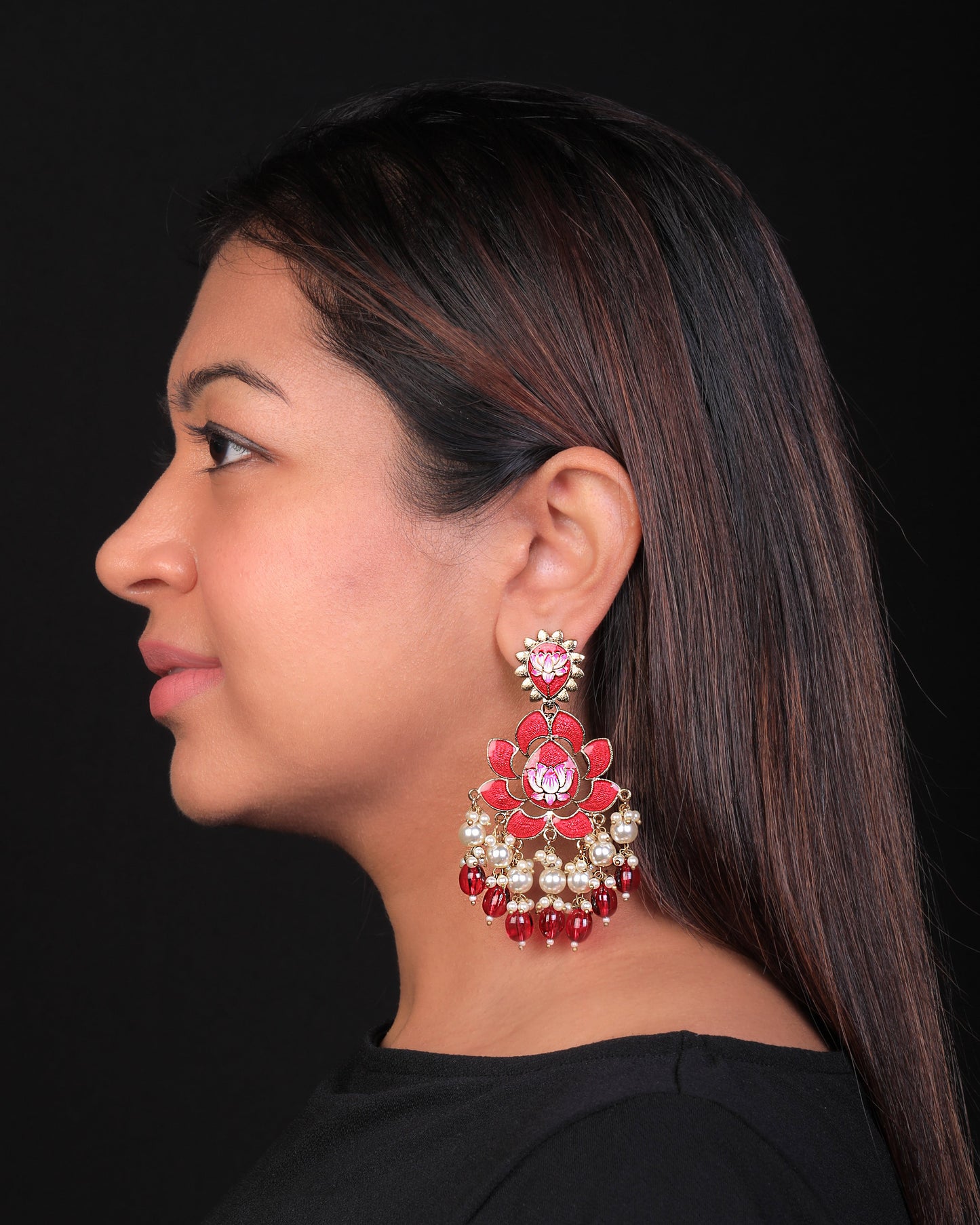 Red Myrah Earring