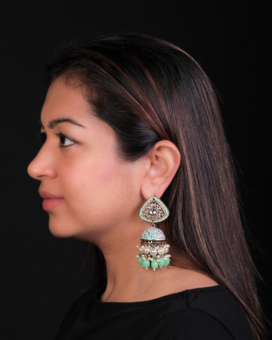 Mint Green Falak Jhumkis