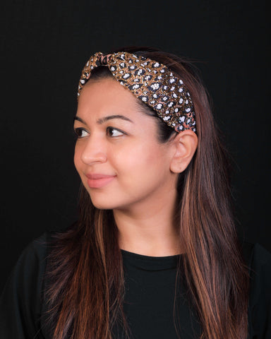 Brown Tiger Lily Headband